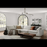 Trueliving Modern Light Four Seater Sofa Linen Finish 76.2D x 177.8W x 76.2H Centimeters